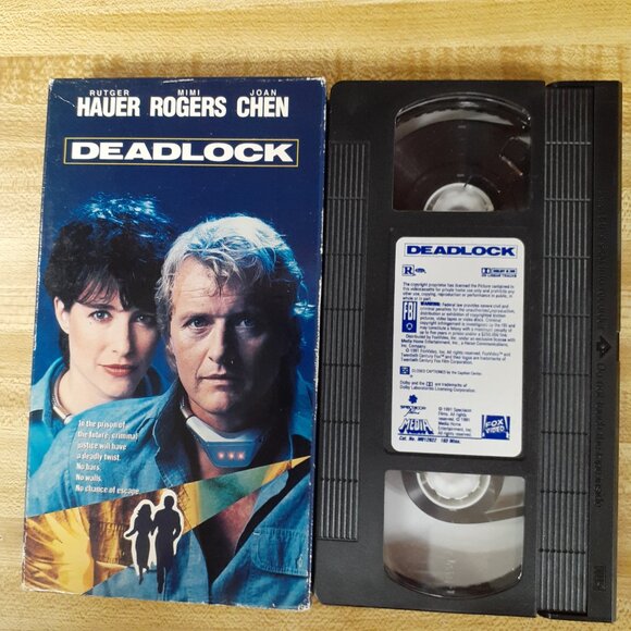 Deadlock 1991 VHS Scifi Thriller Rutger Hauer Mimi Rogers Joan Chen Media 90s - Picture 5 of 6